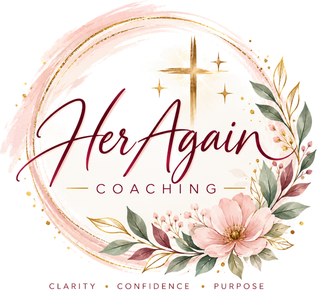 Her Again Coaching logo: Clarity, Confidence, Purpose
